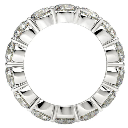 Round Cut Lab Grown Diamond Eternity Ring in 14k White Gold (6 cttw FG/VS2) | Richard