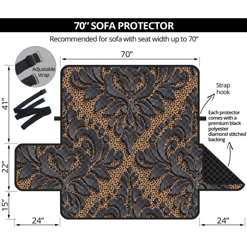 Royal Black 70’’ Sofa Protector | The Urban Clothing Shop™