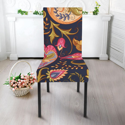 Royal Blue Paisley Dining Chair Slip Cover | The Urban Clothing Shop™
