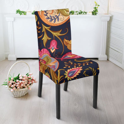 Royal Blue Paisley Dining Chair Slip Cover | The Urban Clothing Shop™