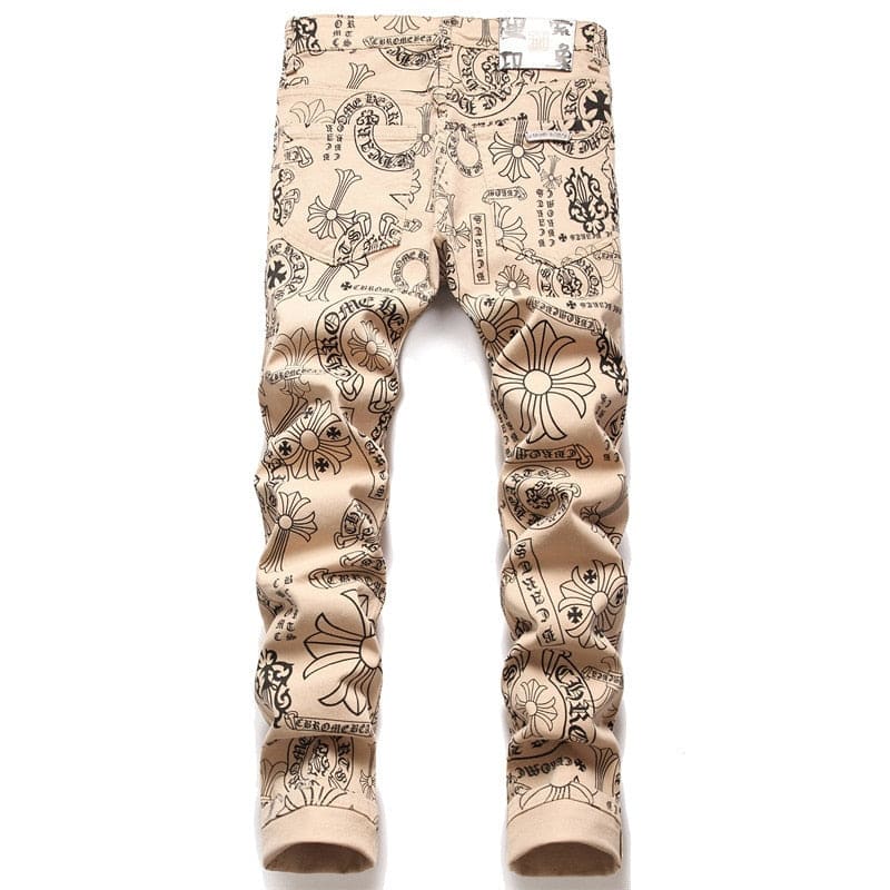 Saints Printed Mid-Waist Slim Fit Pants | The Urban Clothing Shop™