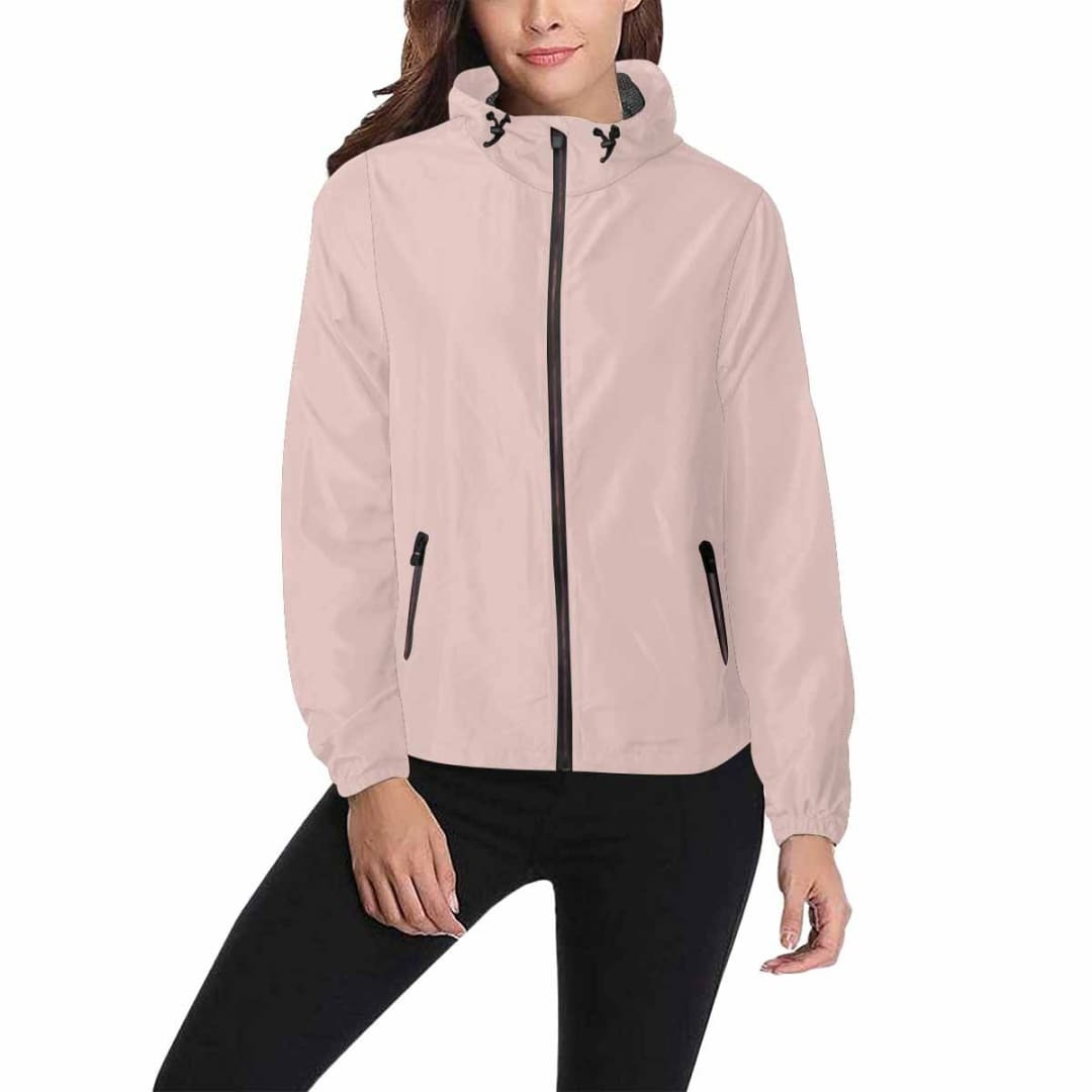 Scallop Seashell Pink Hooded Windbreaker Jacket - Men / Women | IAA | inQue.Style