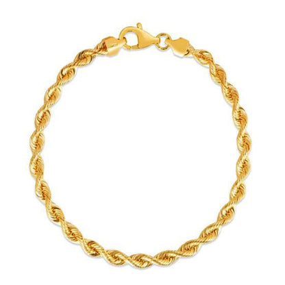Silk Rope Chain Bracelet in 14k Yellow Gold (4.3 mm) | Richard Cannon Jewelry