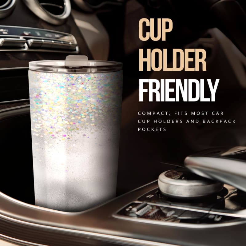 Silver Glitter Insulated Tumbler | The Urban Clothing Shop™