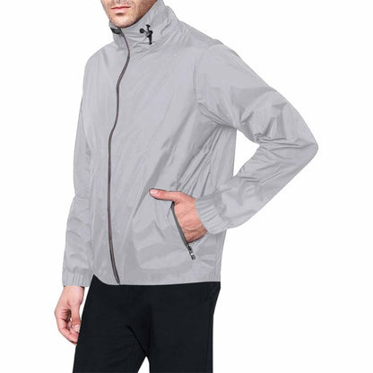 Slate Gray Hooded Windbreaker Jacket - Men / Women | IAA | inQue.Style
