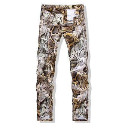 Snakeskin Printed Stretch Jeans [In Store] | The Urban Clothing Shop™