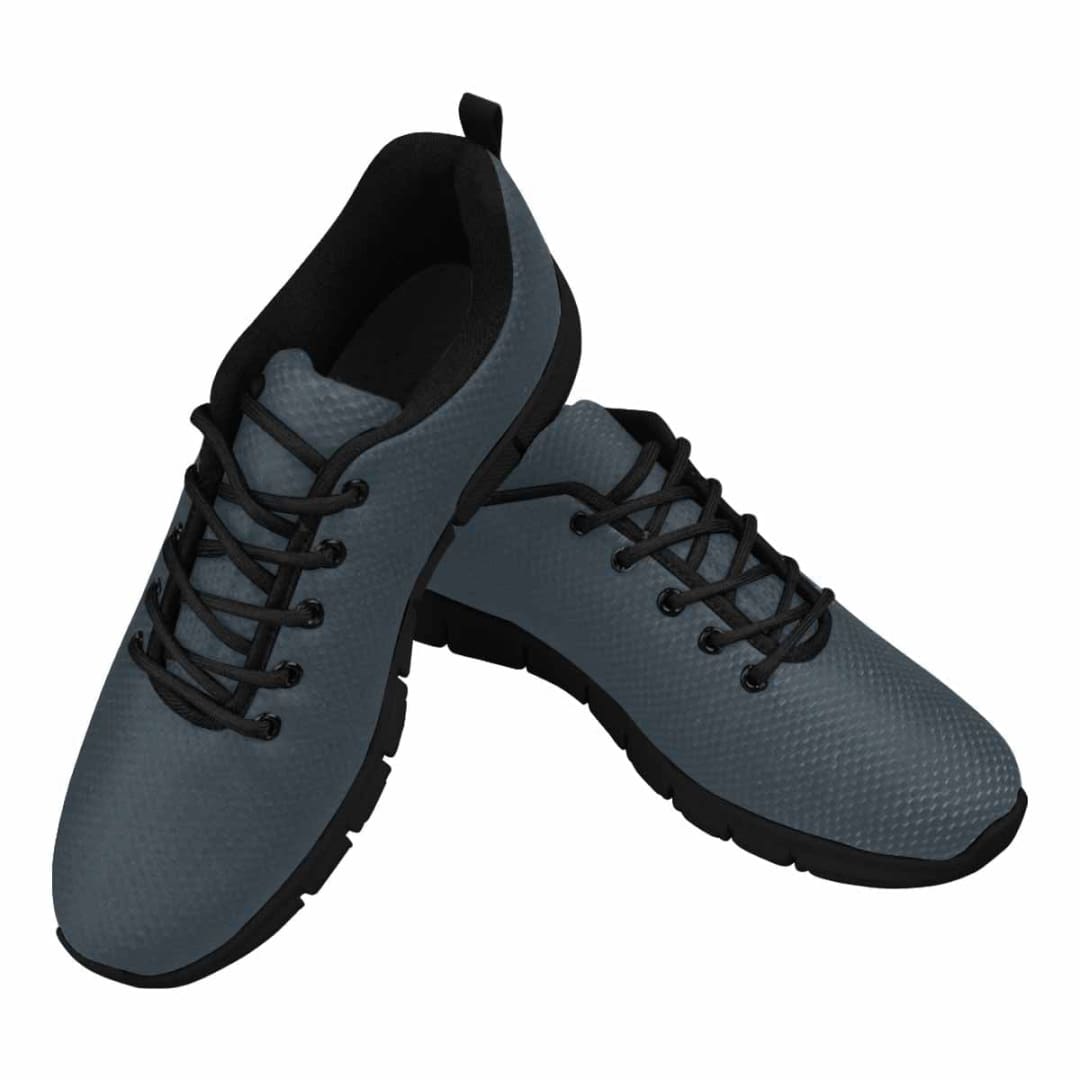 Sneakers For Men Charcoal Black - Canvas Mesh Athletic Running Shoes | IAA | inQue.Style