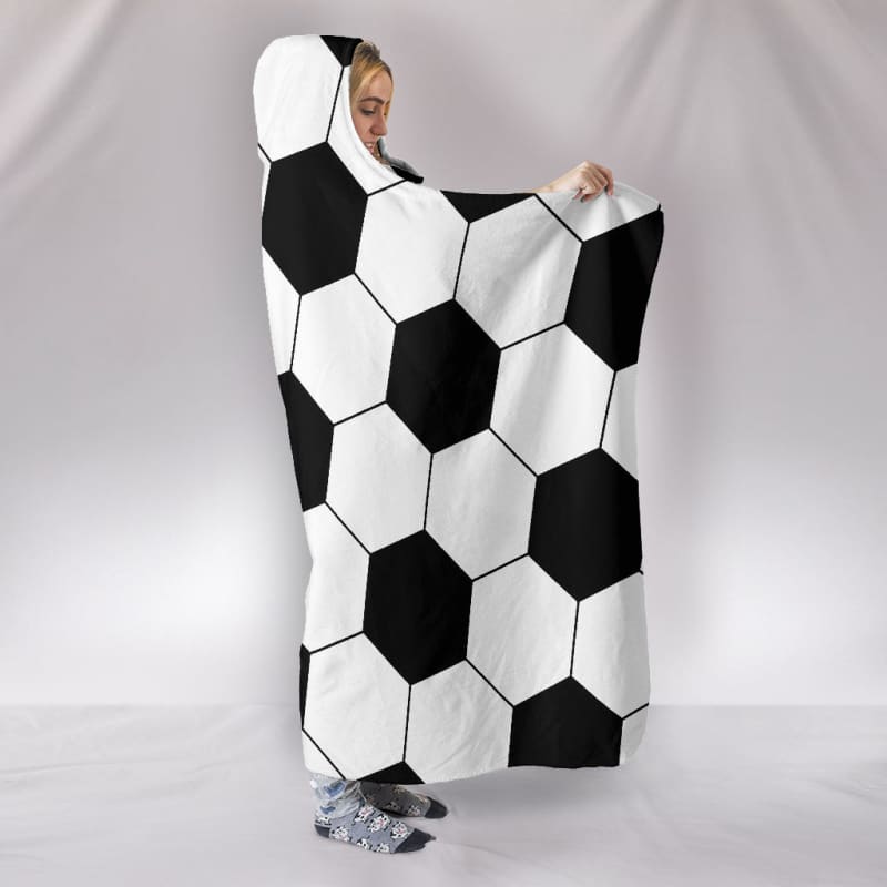 Soccer Ball Hooded Blanket | The Urban Clothing Shop™