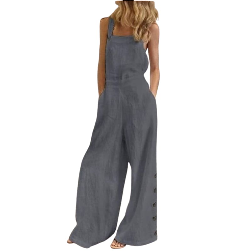 Solid Color Sleeveless Wide-leg Jumpsuit | The Urban Clothing Shop™