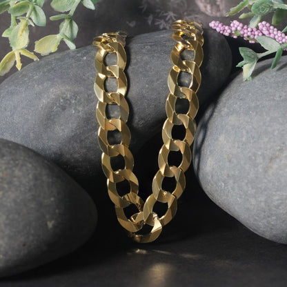 Solid Curb Chain in 14k Yellow Gold (11.23mm) | Richard Cannon Jewelry