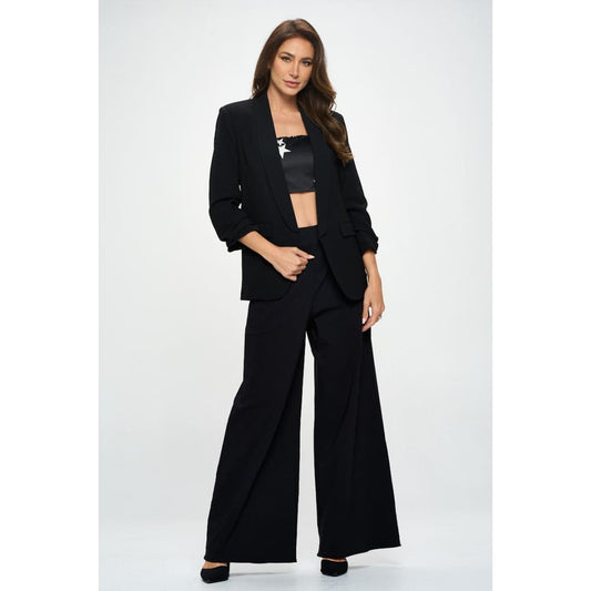 Solid Wide Leg Pants with Side Pockets | The Urban Clothing Shop™