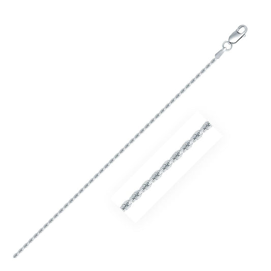 Sterling Silver 1.4mm Diamond Cut Rope Style Chain | Richard Cannon Jewelry