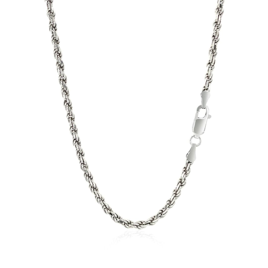 Sterling Silver 2.9mm Diamond Cut Rope Style Chain | Richard Cannon Jewelry