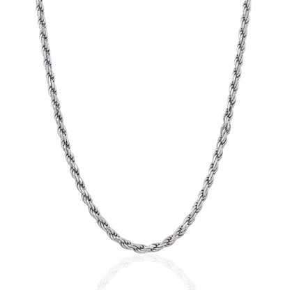 Sterling Silver 3.6mm Diamond Cut Rope Style Chain | Richard Cannon Jewelry