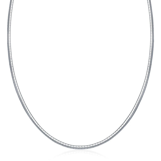 Sterling Silver Classic Omega Chain Necklace (3.0mm) | Richard Cannon Jewelry