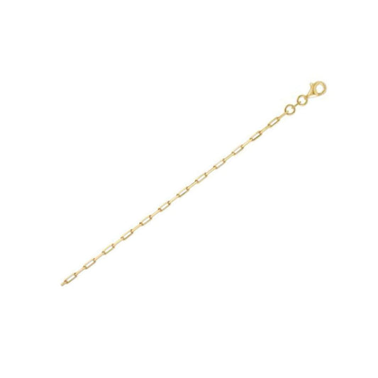 Sterling Silver Gold Plated Paperclip Chain (1.80 mm) | Richard Cannon Jewelry