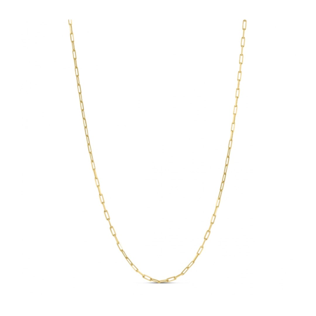 Sterling Silver Gold Plated Paperclip Chain (1.80 mm) | Richard Cannon Jewelry