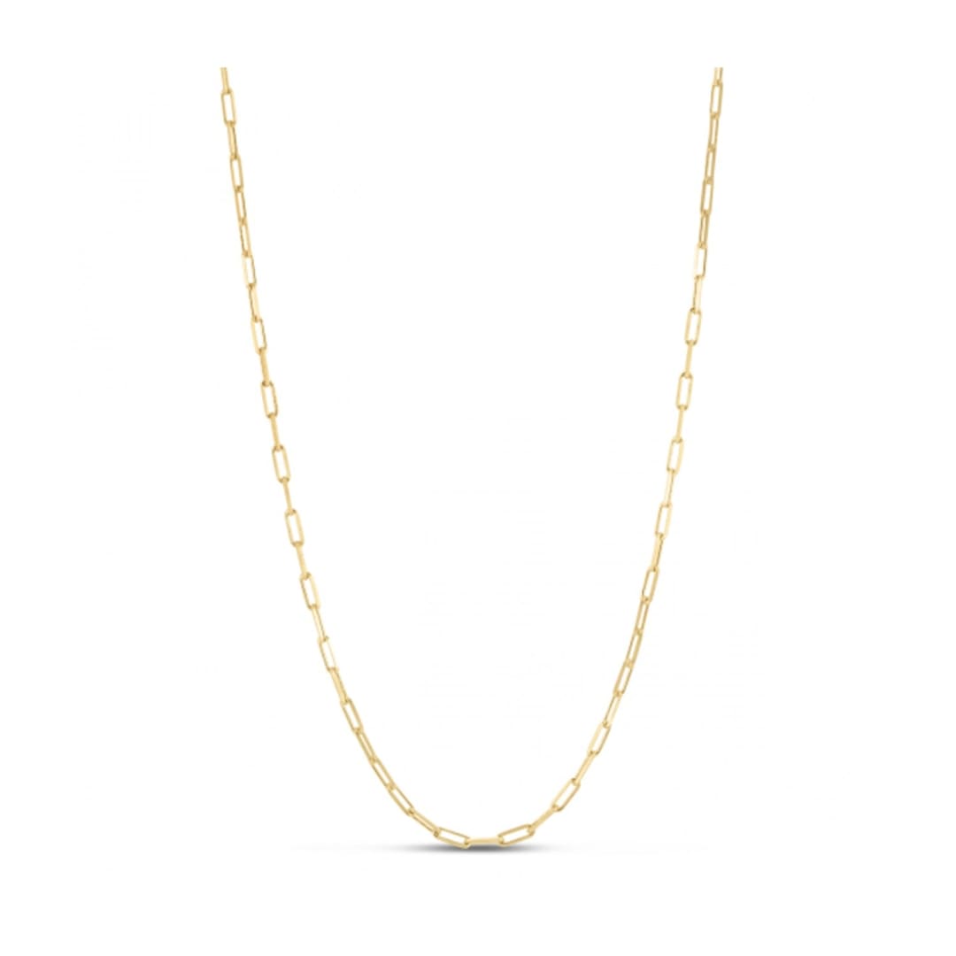 Sterling Silver Gold Plated Paperclip Chain (2.50 mm) | Richard Cannon Jewelry