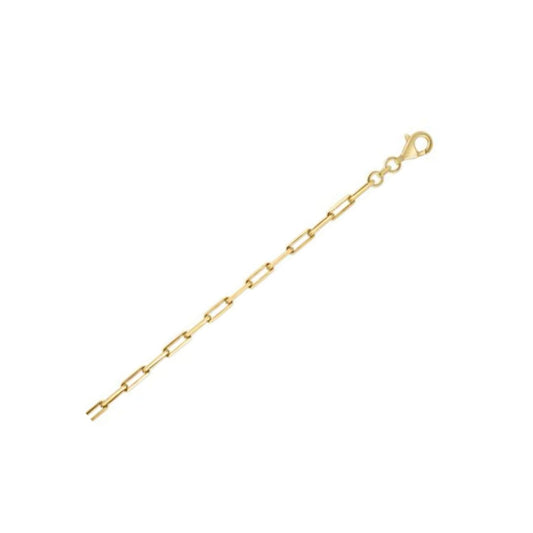 Sterling Silver Gold Plated Paperclip Chain (2.95 mm) | Richard Cannon Jewelry