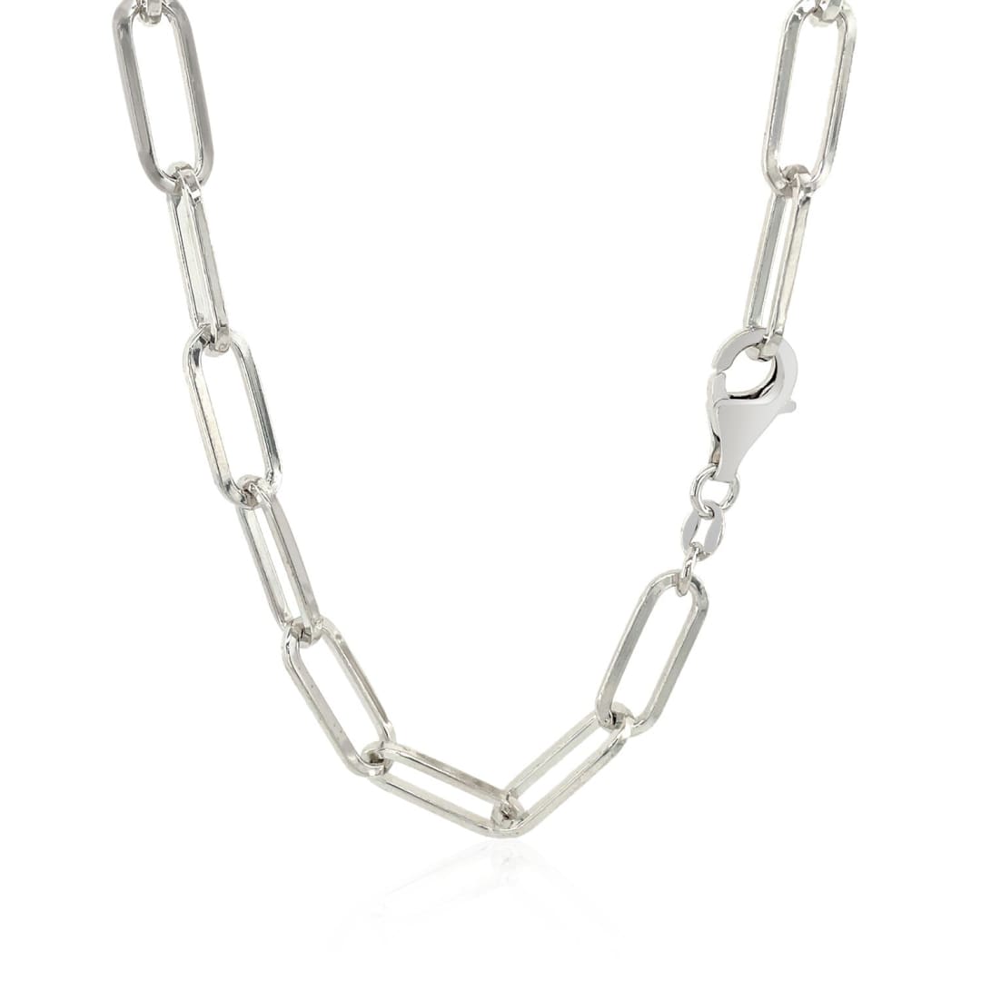 Sterling Silver Paperclip Chain Necklace | Richard Cannon Jewelry