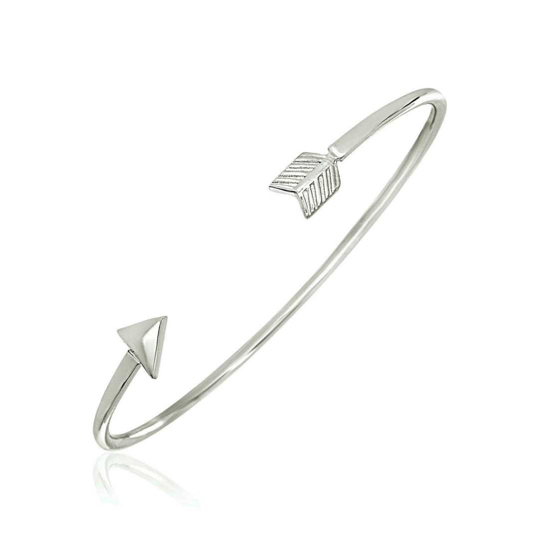 Sterling Silver Polished Arrow Cuff Bangle | Richard Cannon Jewelry