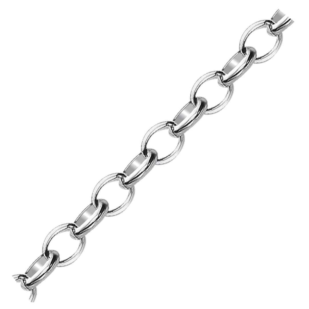 Sterling Silver Polished Charm Bracelet with Rhodium Plating | Richard Cannon Jewelry