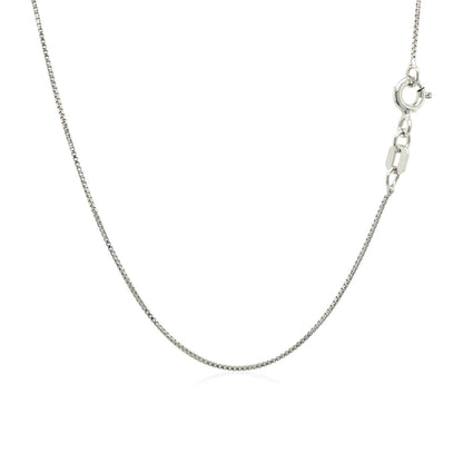 Sterling Silver Rhodium Plated Box Chain 0.7mm | Richard Cannon Jewelry