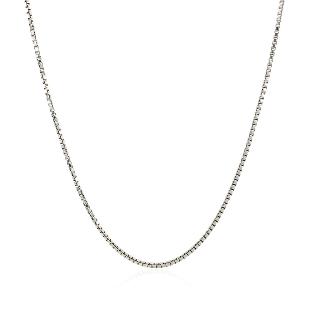 Sterling Silver Rhodium Plated Box Chain 1.1mm | Richard Cannon Jewelry