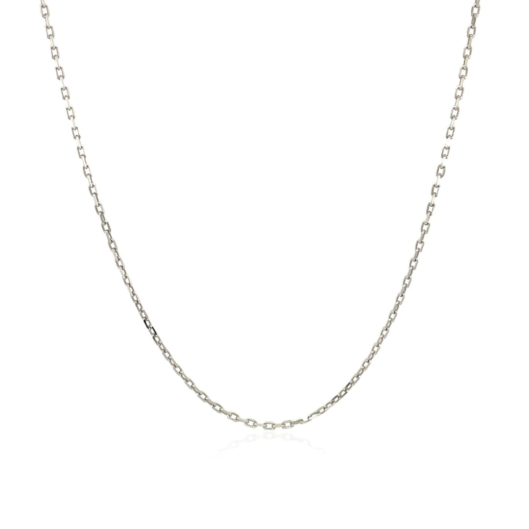 Sterling Silver Rhodium Plated Cable Chain 1.1mm | Richard Cannon Jewelry