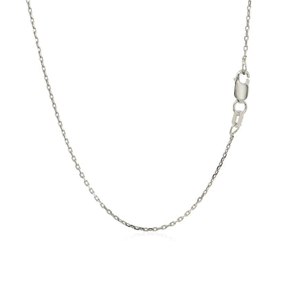 Sterling Silver Rhodium Plated Cable Chain 1.1mm | Richard Cannon Jewelry
