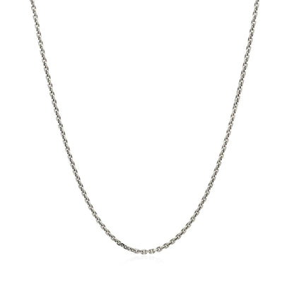 Sterling Silver Rhodium Plated Cable Chain 1.4mm | Richard Cannon Jewelry