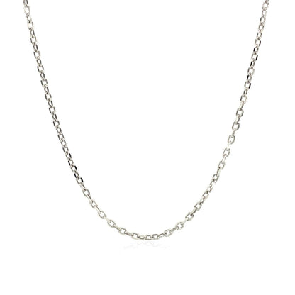 Sterling Silver Rhodium Plated Cable Chain 1.5mm | Richard Cannon Jewelry