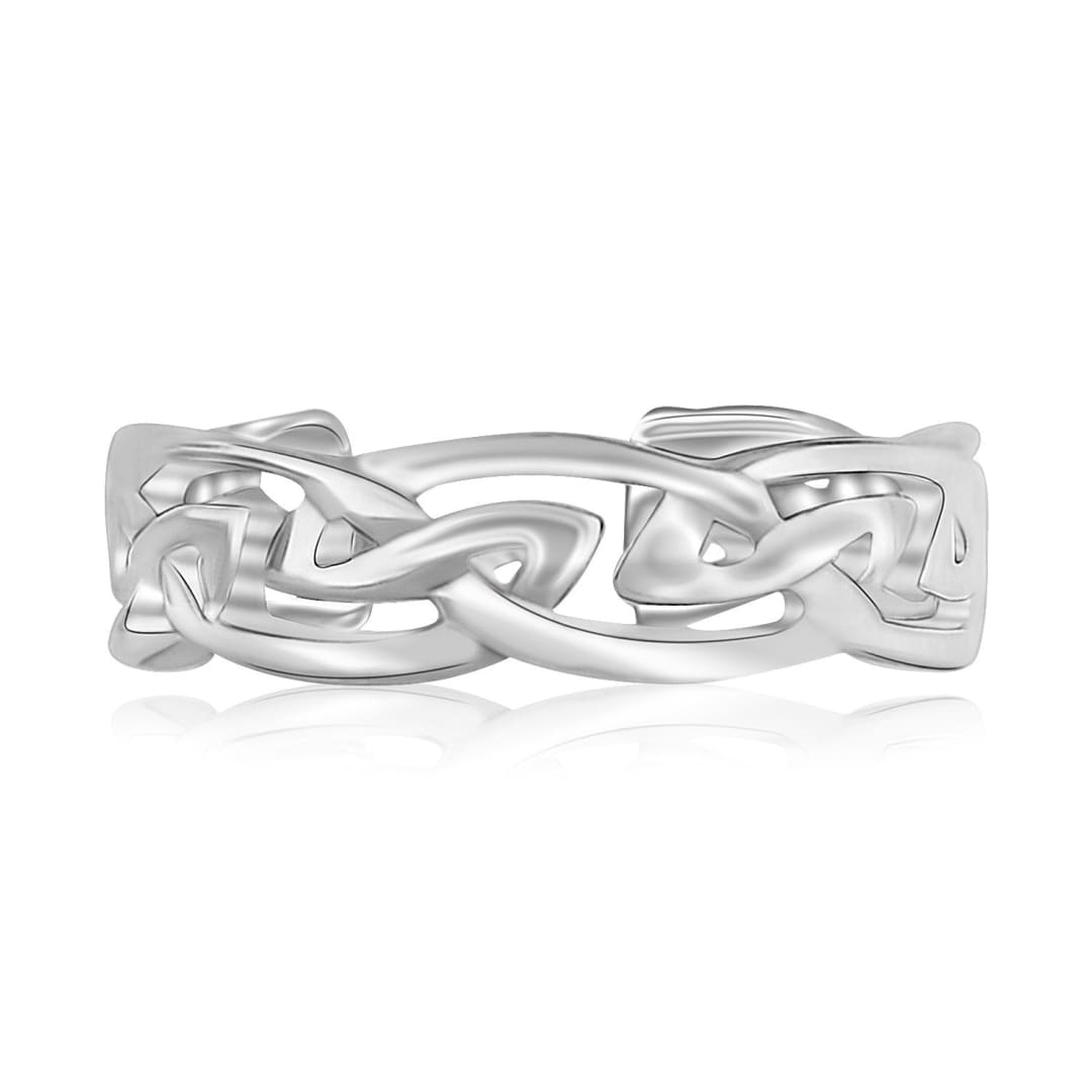 Sterling Silver Rhodium Plated Celtic Style Toe Ring | Richard Cannon Jewelry