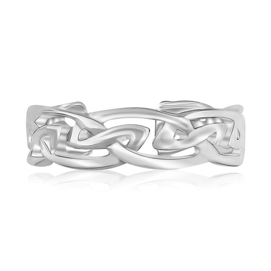 Sterling Silver Rhodium Plated Celtic Style Toe Ring | Richard Cannon Jewelry