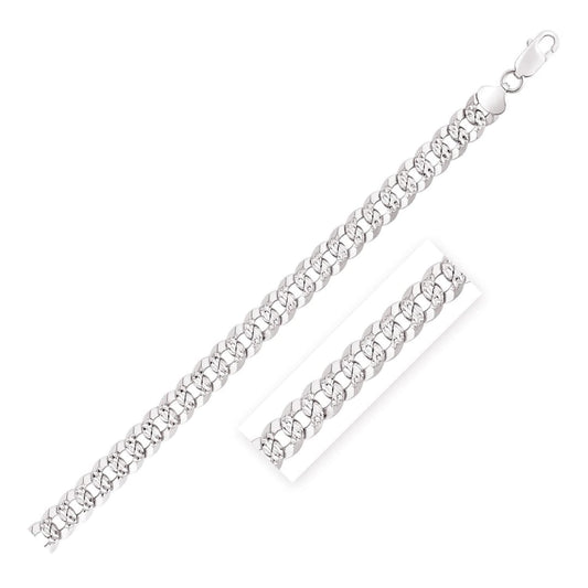 Sterling Silver Rhodium Plated Curb Chain 8.4mm | Richard Cannon Jewelry