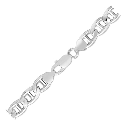 Sterling Silver Rhodium Plated Mariner Chain 8.0mm | Richard Cannon Jewelry