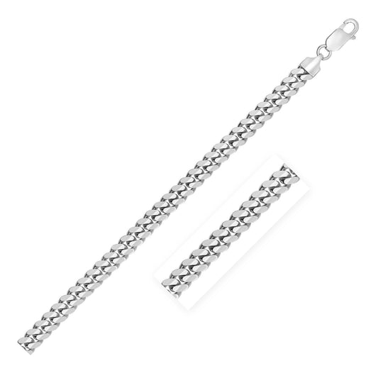 Sterling Silver Rhodium Plated Miami Cuban Chain 6.2mm | Richard Cannon Jewelry