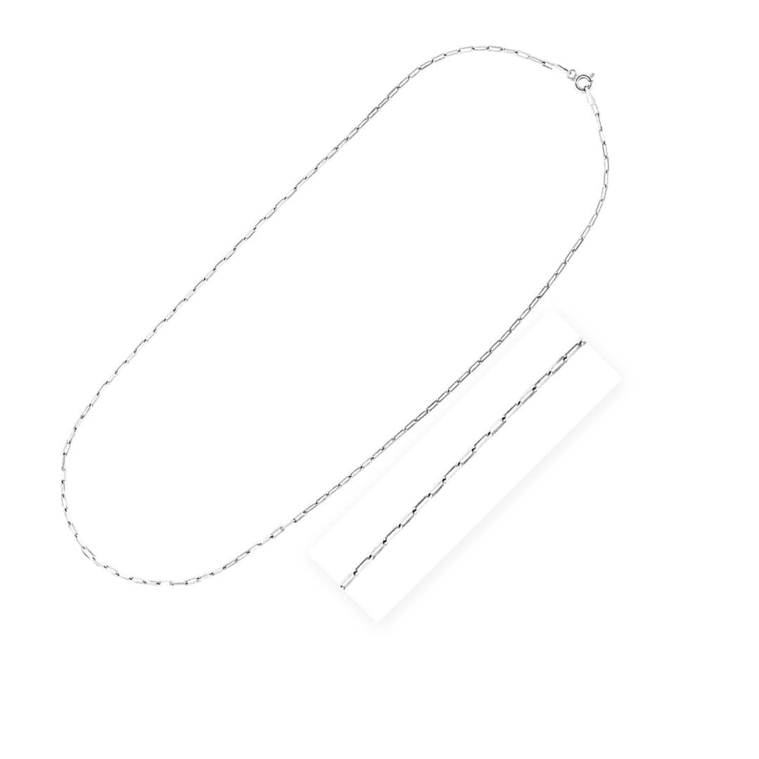 Sterling Silver Rhodium Plated Paperclip Chain (1.8 mm) | Richard Cannon Jewelry