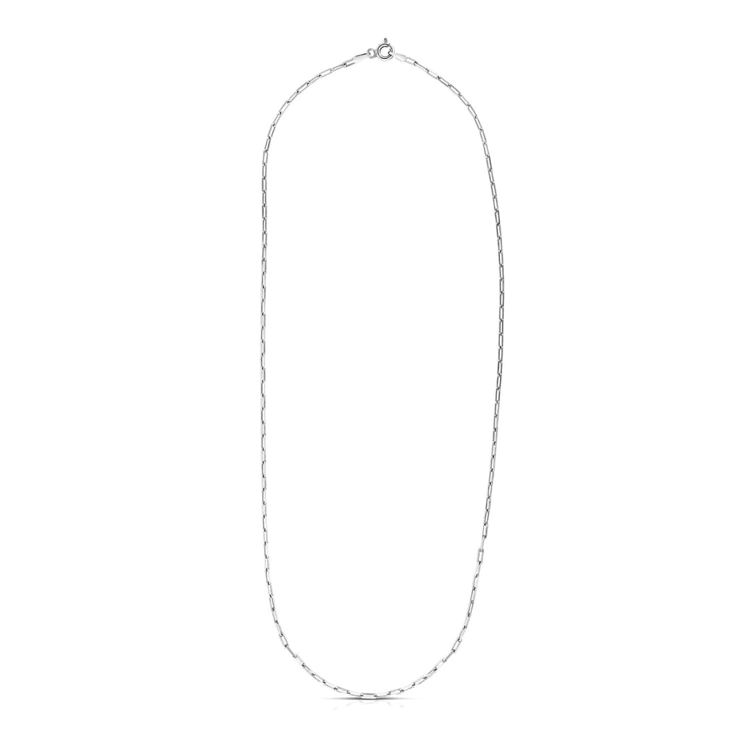 Sterling Silver Rhodium Plated Paperclip Chain (1.8 mm) | Richard Cannon Jewelry