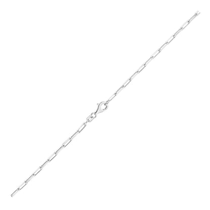 Sterling Silver Rhodium Plated Paperclip Chain (3.0 mm) | Richard Cannon Jewelry