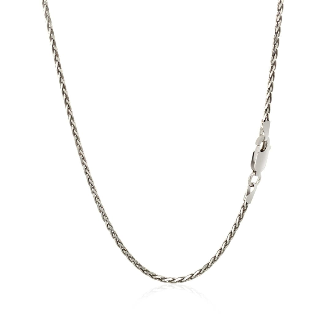 Sterling Silver Rhodium Plated Wheat Chain 1.5mm | Richard Cannon Jewelry