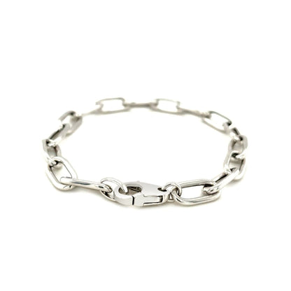 Sterling Silver Wide Paperclip Chain Bracelet | Richard Cannon Jewelry