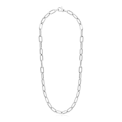 Sterling Silver Wide Paperclip Chain Necklace | Richard Cannon Jewelry