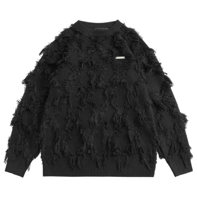 StreetFlow: Distressed Tassel Sweater | The Urban Clothing Shop™