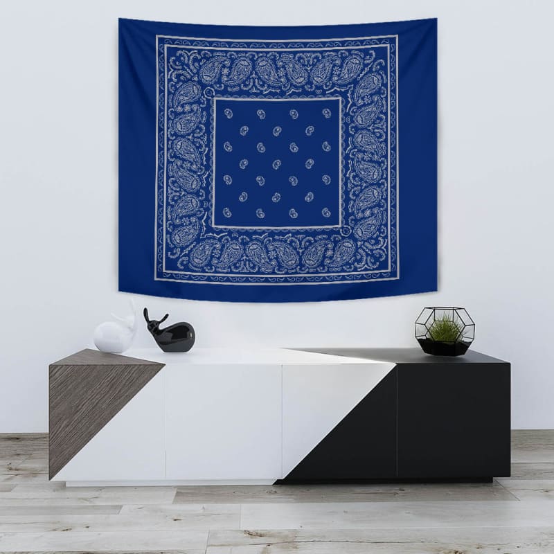 StreetTaps Blue with Gray Bandana Tapestry | The Urban Clothing Shop™