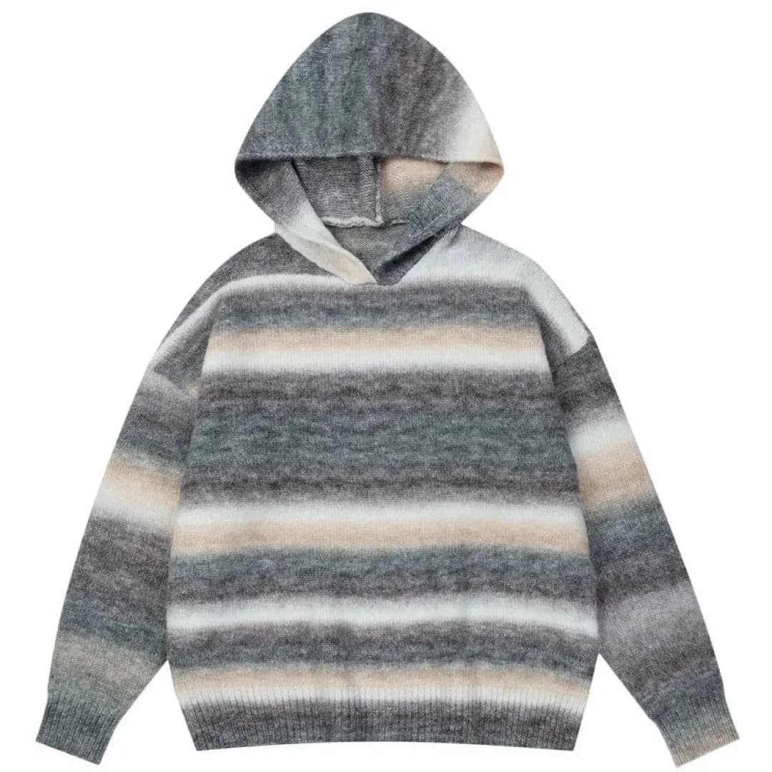 Striped Hooded Knit Pullover | The Urban Clothing Shop™