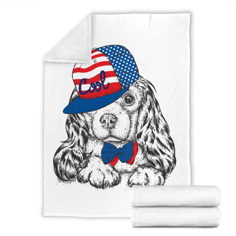 Stylish American Spaniel Puppy Premium Blanket | The Urban Clothing Shop™
