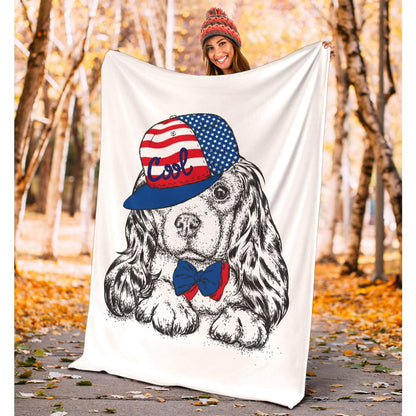 Stylish American Spaniel Puppy Premium Blanket | The Urban Clothing Shop™