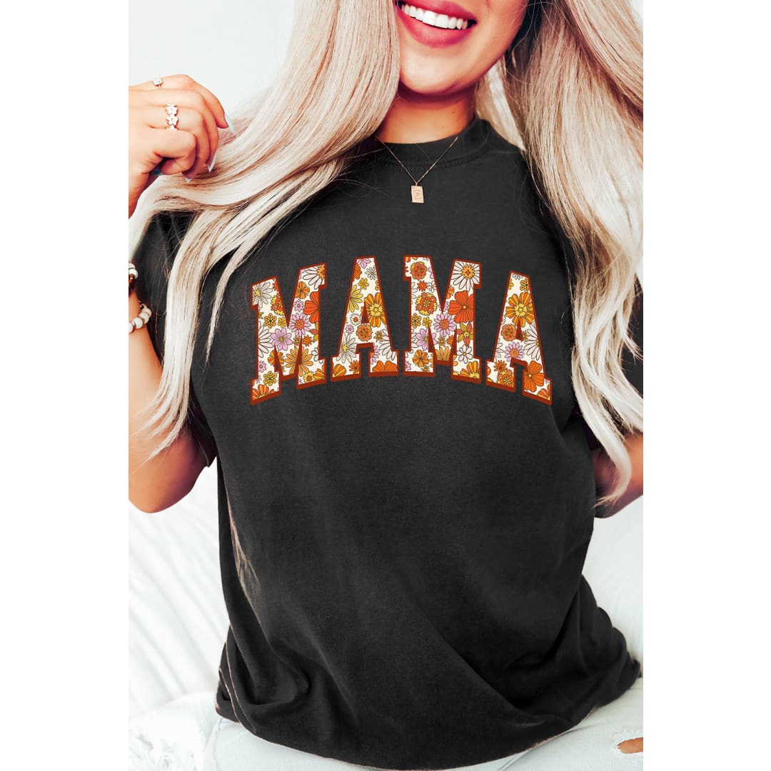 Sunny Flower MAMA Letter Graphic Tee | Threaded Pear