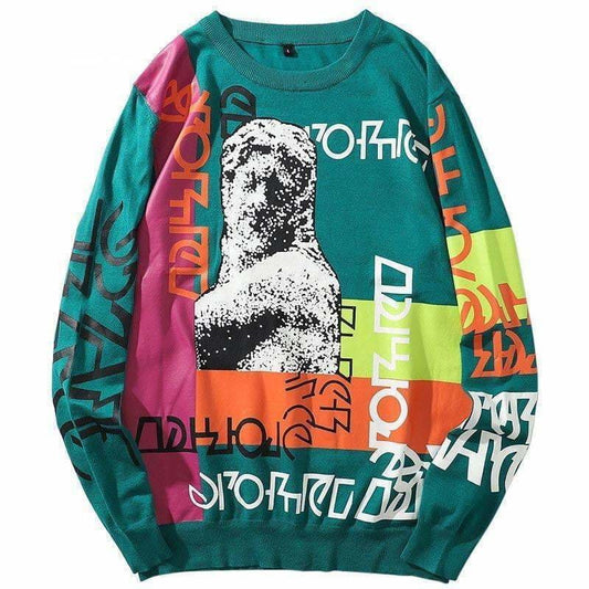 SUPER FRAYE PORNRED Pullover Sweater | The Urban Clothing Shop™